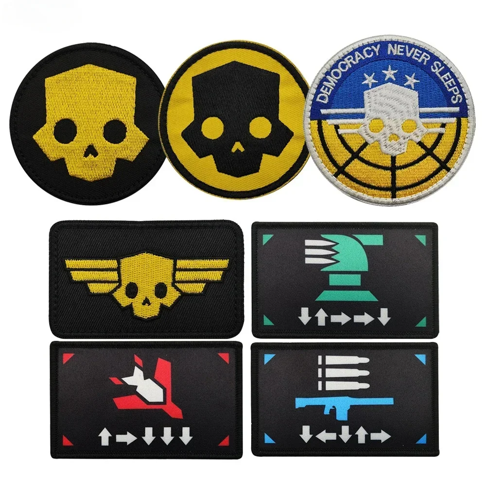 HELL DIVERS Embroidery Patches Game Peripherals Morale Armband HOOK & LOOP Badge Clothes Backpacks Hats Personalized Accessories