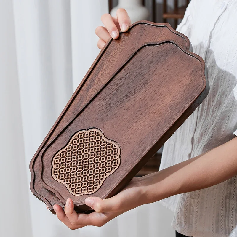 

Aesthetics Wood Tea Tray Decorative Serving Kung Fu Modern Gift Afternoon Tea Tray Fashion Unusual Bandeja Madera Home Furniture