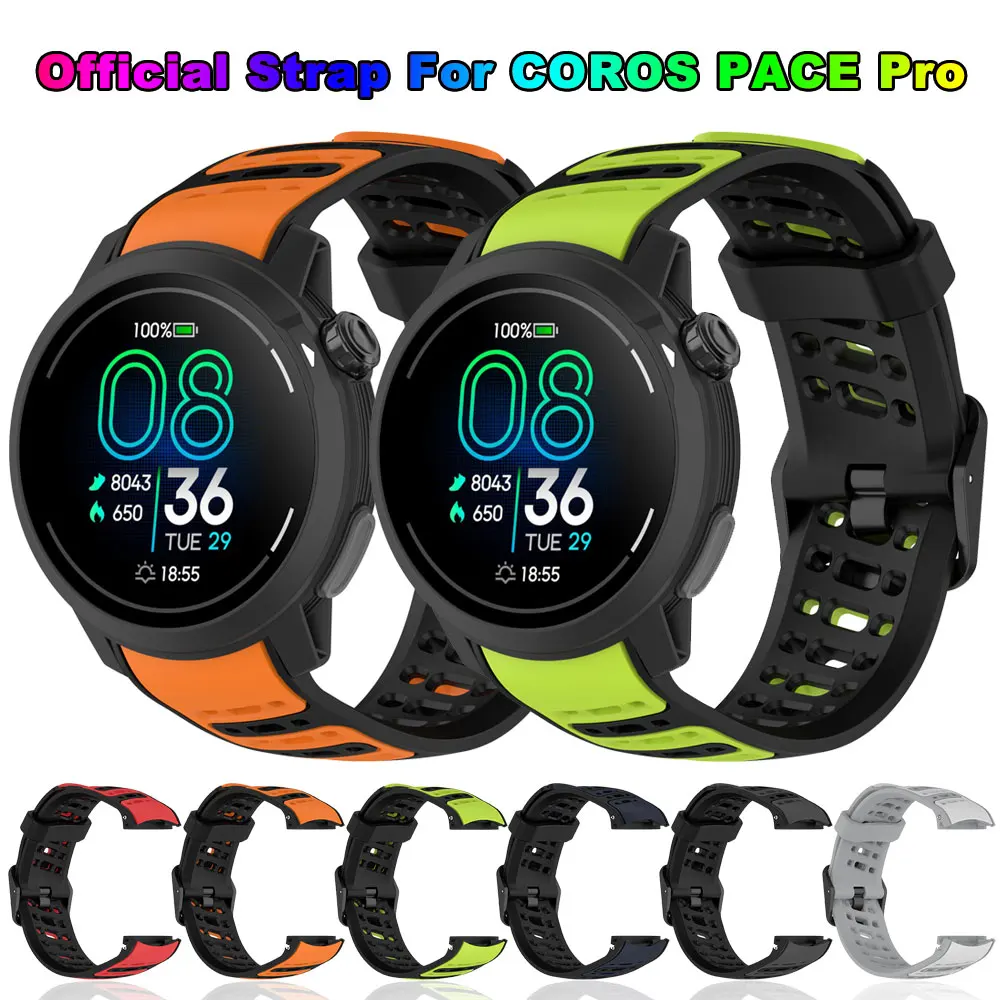 Cinturino ufficiale per COROS PACE Pro 22mm Orologio Bracciale in silicone Braccialetti per COROS PACE Pro Cintura con cinturino Accessori intelligenti