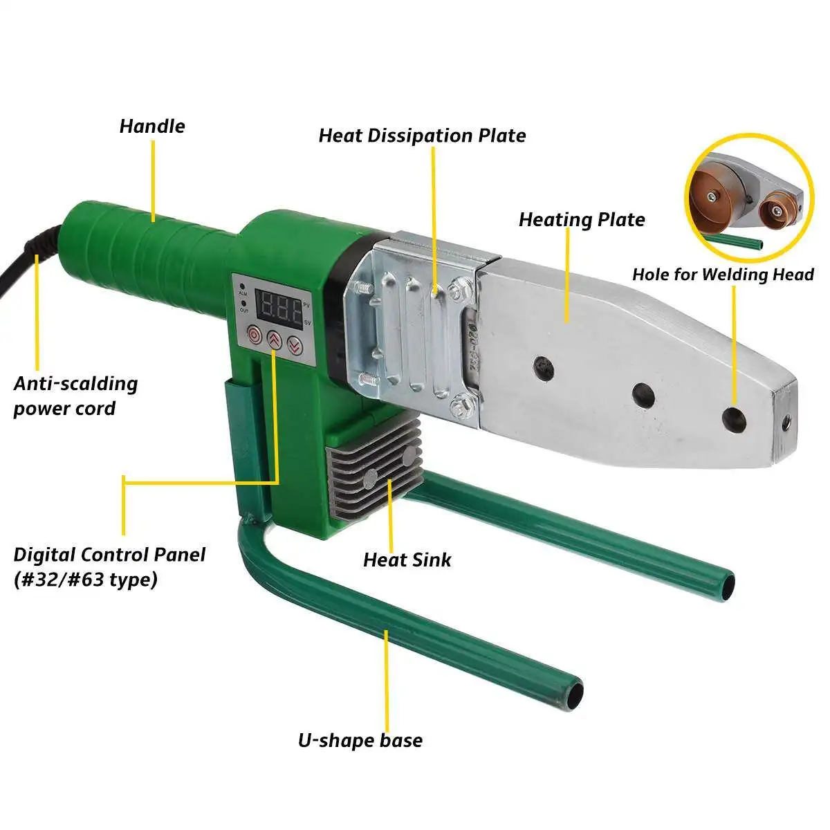 20-60mm Tube Welding Machine PPR PE PP Pipe Welding For Plastic Pipes PPR Welding Machine Water Pipe Welder for Heating PPR