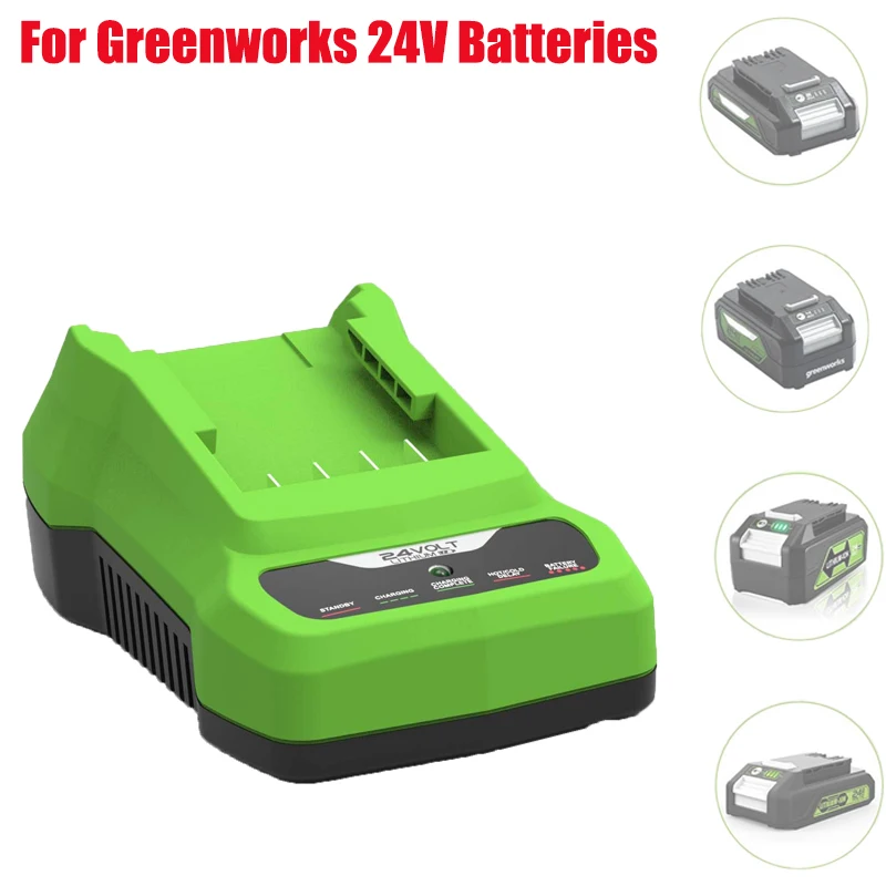 

Power Charging Station 24V Battery Charger Replacement Lithium Battery Rapid Charger Compatible with For Greenworks 24V Battery