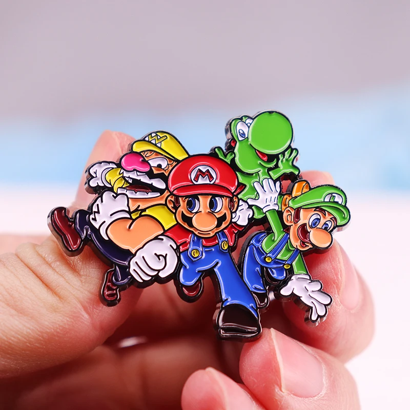 Pin esmaltado de juegos clásicos, broche de juego de Anime, joyería coleccionable