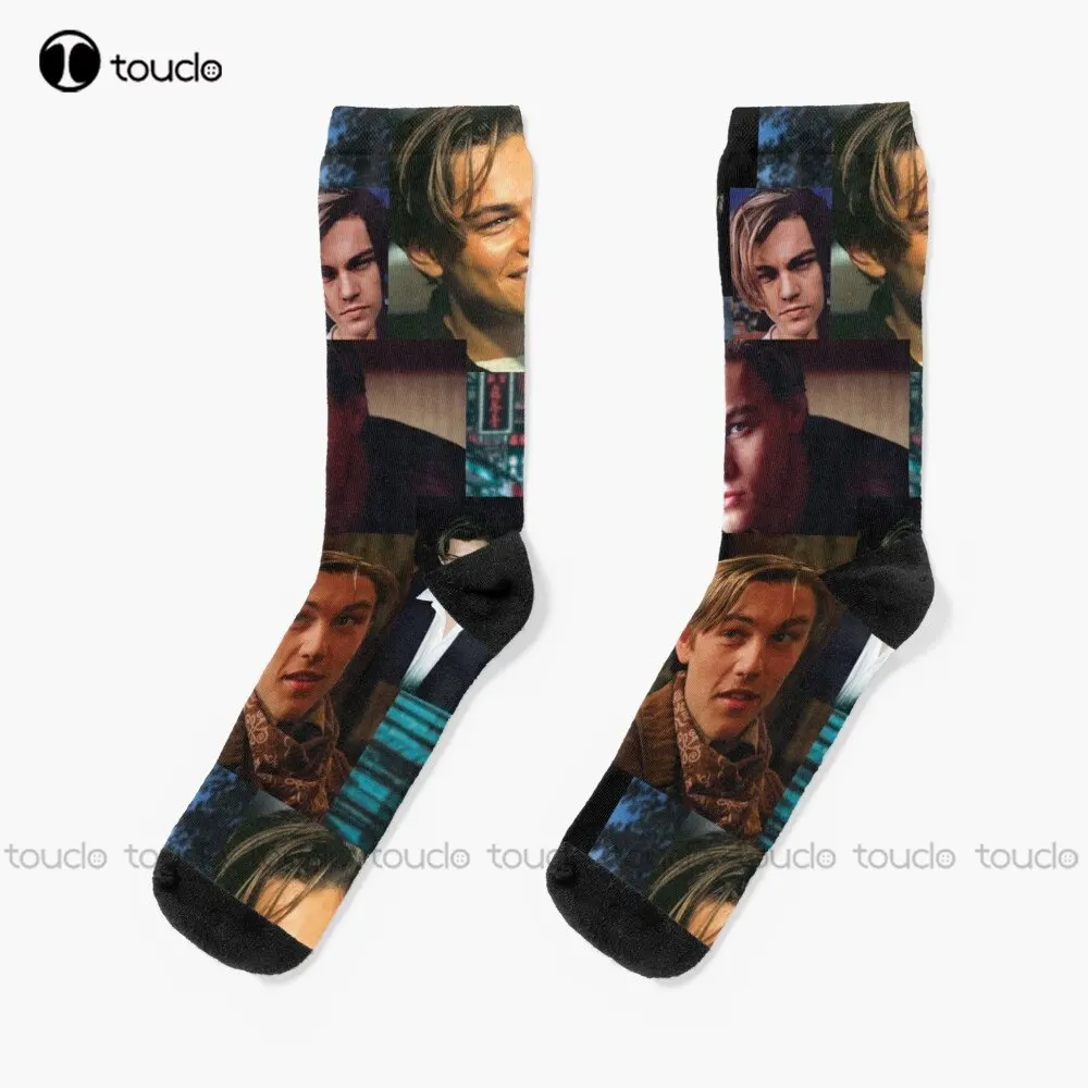 Young Leonardo Di Caprio High Quality Poster Socks Cute Socks For Women Christmas New Year Gift Custom Gift Streetwear Funny