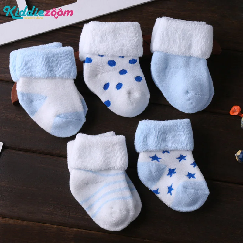 Kiddiezoom 5Pairs/lot unisex Non-Skid Baby Shoe Socks 0-12months Cotton baby boy girls meia infantil cheap stuff