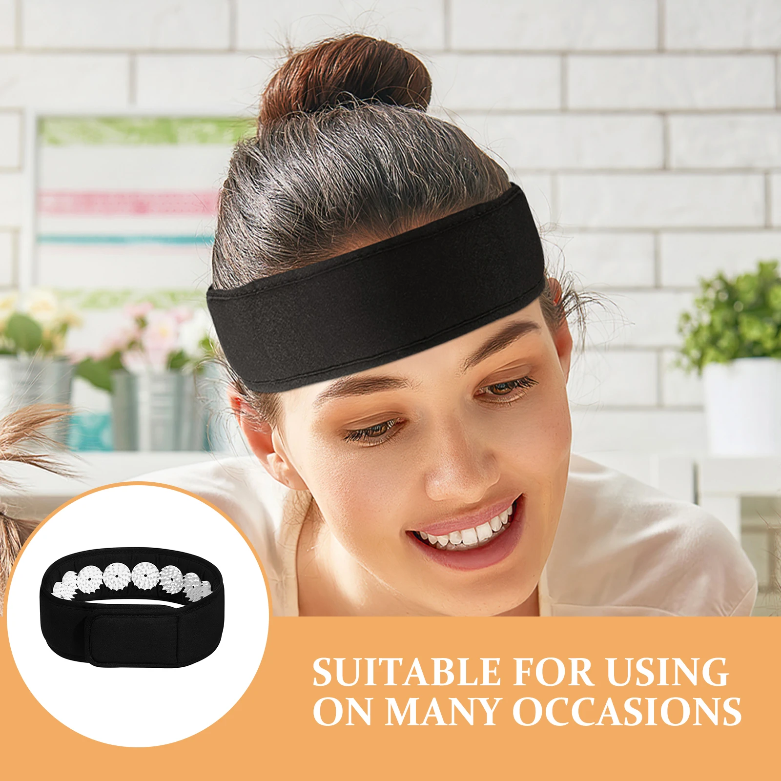 حزام تدليك الرأس بالضغط الإبري التفاف قابل للتعديل الاسترخاء المحمولة عقال توتر العضلات الإغاثة تحسين النوم المنزلية