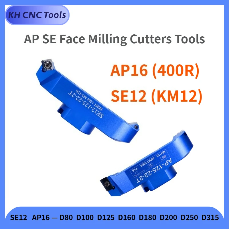 

AP SE Face Milling Cutters Tools 90° 45° KM12 400R Right-angle two-edged bridge type aluminum alloy milling cutter head