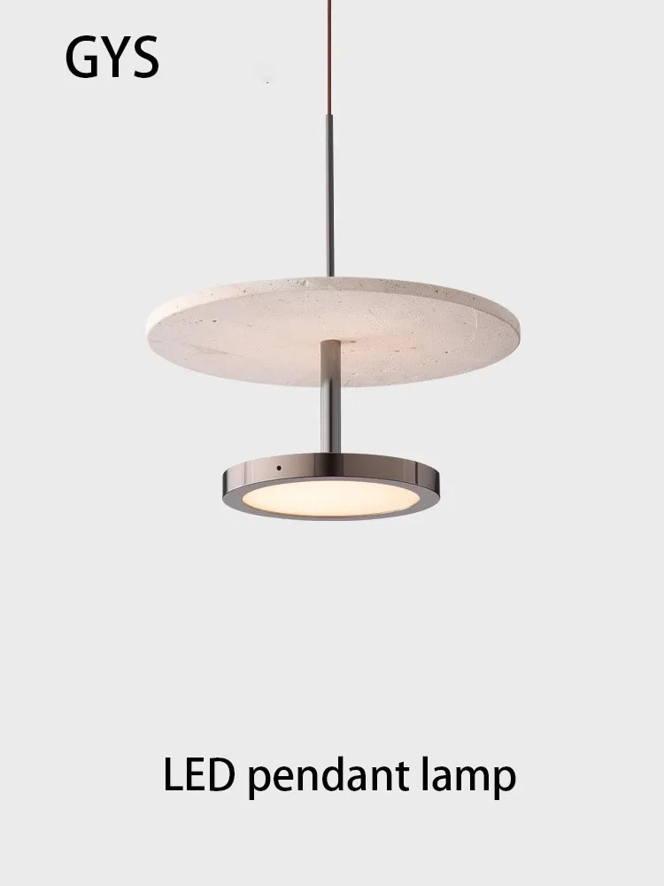 Lámpara Led colgante de piedra de cueva amarilla, lámpara de mesa Retro para comedor, luces de techo para restaurante, iluminación colgante redonda grande