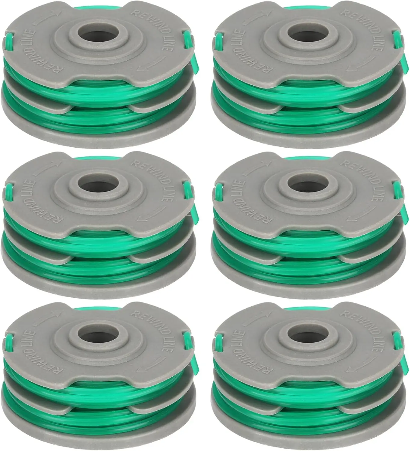 FLY061 Dubbele lijn snijdraadspoel 6m 2mm 1 stuk - trimmeronderdelen Flymo tuinaccessoires nylon snijlijn vervangende snijkop gazononderhoud tuingereedschap