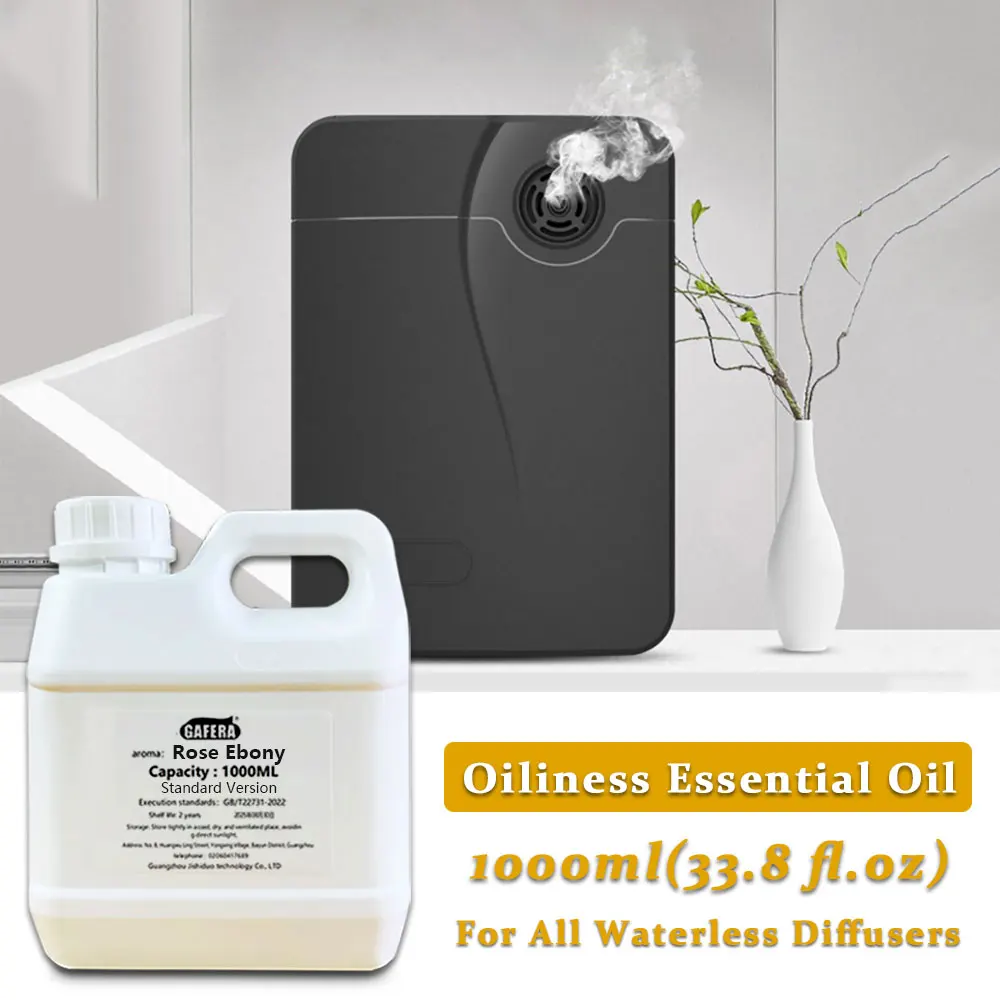 GAFERA 1000ml(33.8 fl.oz) Rose Ebony Shangri-La Hotel Essential Oil, For Waterless Diffuser, Diffuser Replenish Aromatherapy Oil