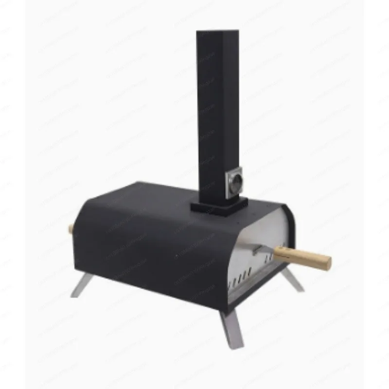 Portable Wood Pellet Pizza Oven Outdoor Stainless Steel Pizza Maker With Chimney For Backyard Camping