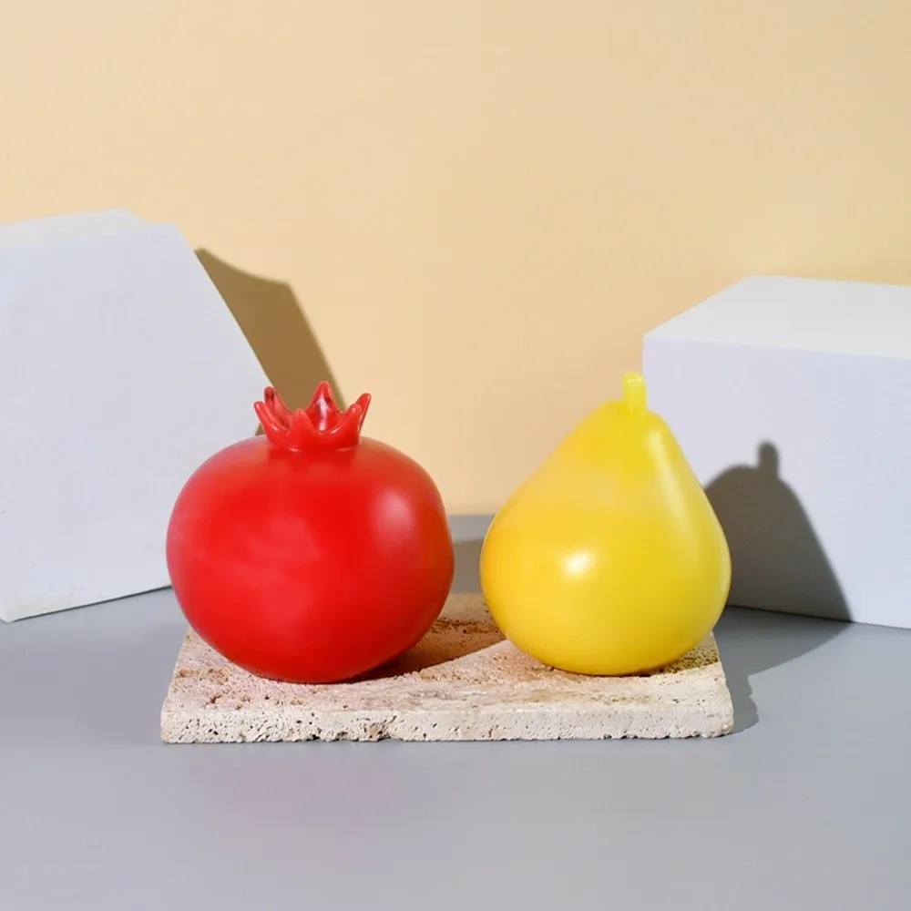 Reusable Fruit Silicone Mold Flexible Silicone High Temperature Resistant 3D Realistic Candle Mold Multi-Cavity Structure