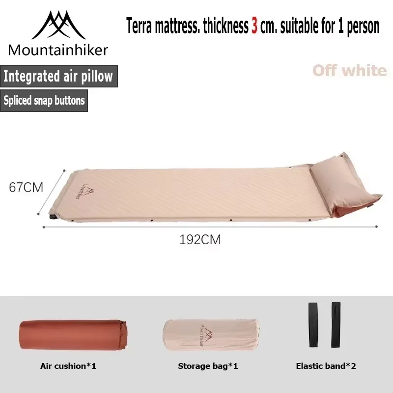 MOUNTAINHIKER Ultra-dikke 3CM & 5CM Camping Zelfopblaasbare Matras Memory Foam Enkel/Dubbel Waterdichte Mat Campingbed Mat Buiten