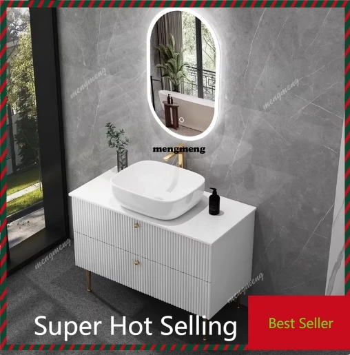 Bathroom Cabinet Combination Bathroom Light Luxury Slate Hand Wash Basin Modern Marble Bathroom Wash Cabinet