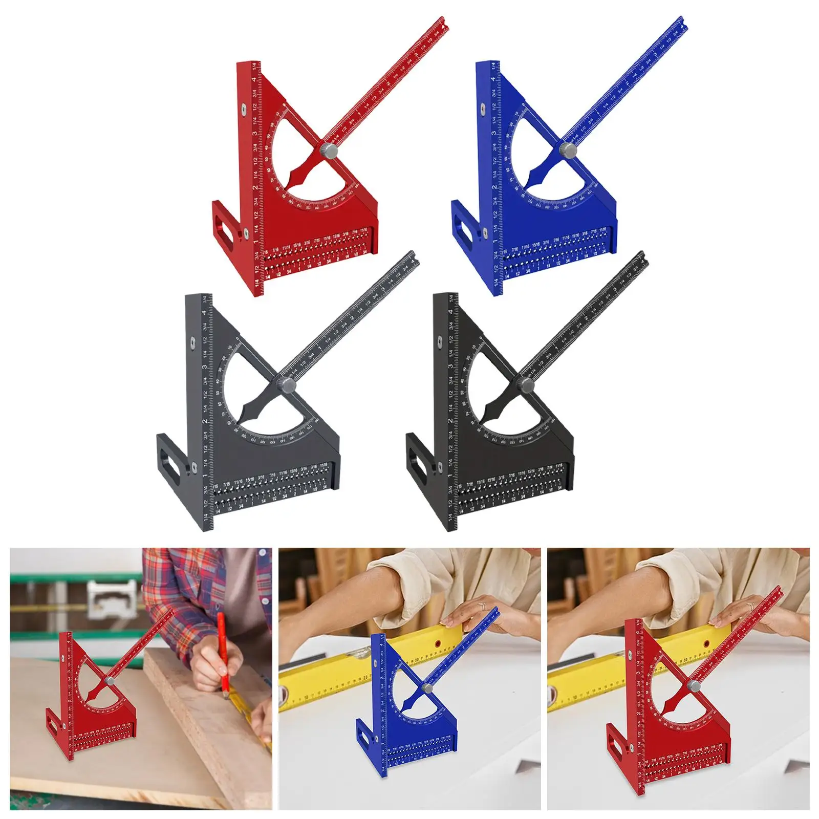 

Инструмент для измерения столярных работ, многоугольная регулируемая треугольная линейка, квадратный транспортир для плотников, строительных энтузиастов