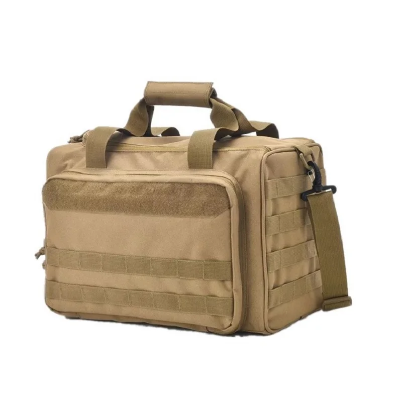 

Hunting Accessories Tools Sling Bag Camping Tactical Range Bag Molle System 600D Waterproof Gun Shooting Pistol Case Pack