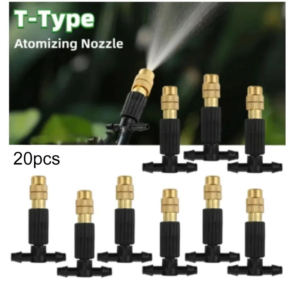 Irrigation System Adjustable Atomizing Nozzles Compact Design Complete Misting Kit Cooling Solution Easy To Install