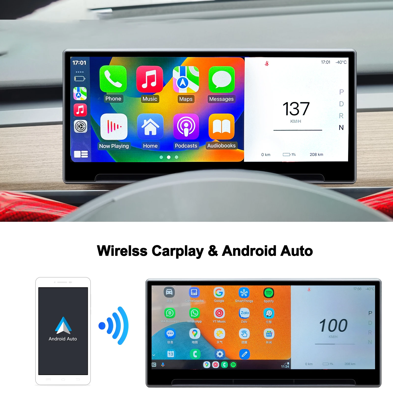 HUD for Tesla Model Y Head Up Display Model 3 front Screen Highland Instrument Cluster Vent F9 Driver Dashboard Speedometer 2024