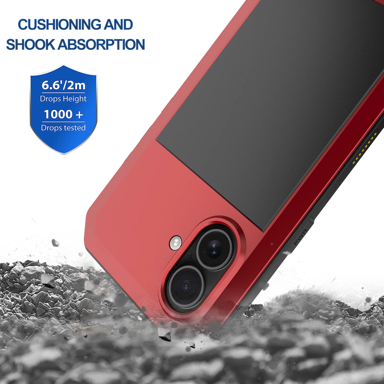Metall-Rüstung, passend für iPhone 17 Pro Max, 16, 15, 14, 13, 12, 11, XS Max, XR, 6/7/8 – Schutzhülle, All-Inclusive-Dreifachschutz-Gehäuse – Detail 12