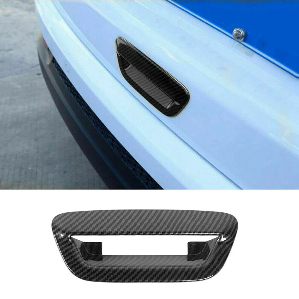 For Jeep Compass 2017 2018 2019 2020 2021 Car Rear Door Trunk Handle Shell Decoration Cover Stickers, ABS Carbon Fiber