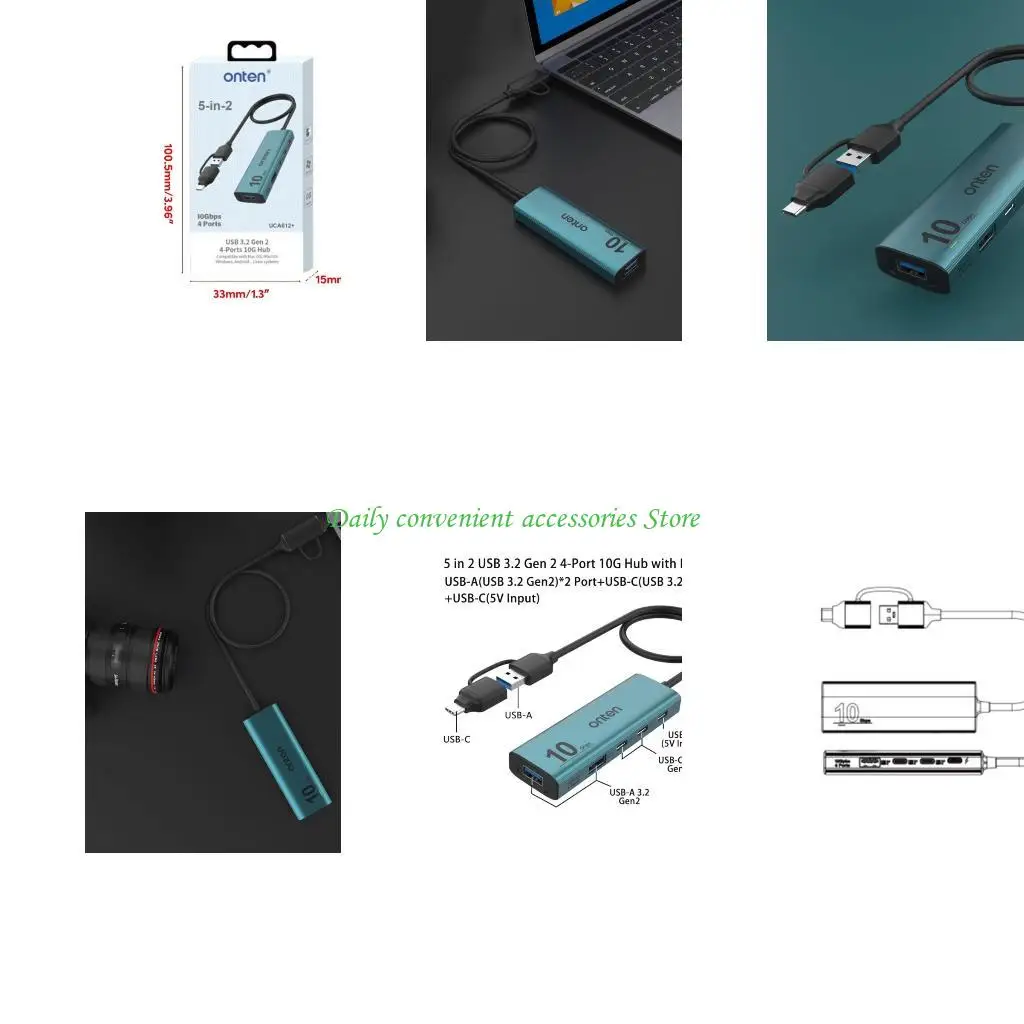 

Концентратор USB C 97QB, 10 Гбит/с, адаптер USB C к USB C/A со скоростным USB-разветвителем USB3.2 GEN2