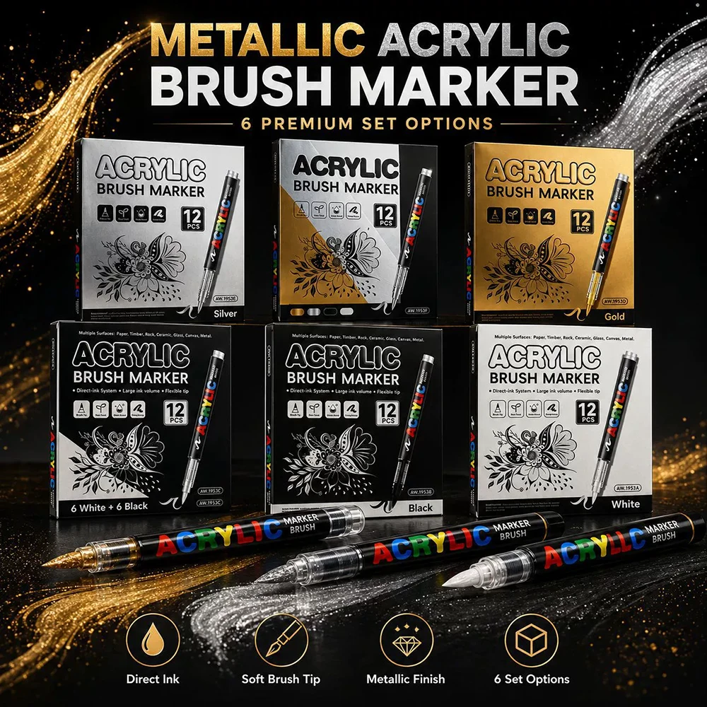 Whiteboard Marker Set - Ensemble de 12 stylos à peinture