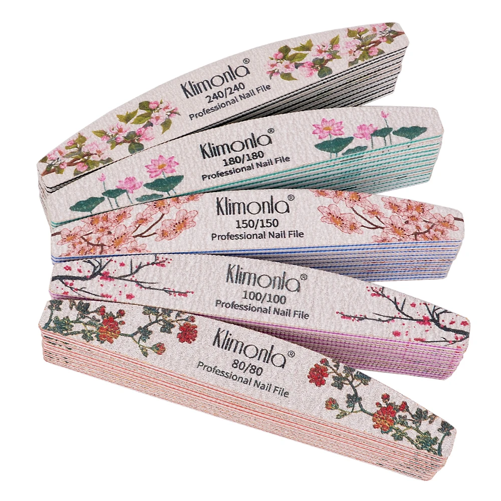 3/5/10pcs lot New Nail File Flower Printed Nail buffer Colorful Lime a ongle 80/100/150/180/240 Professional Manicure Tools