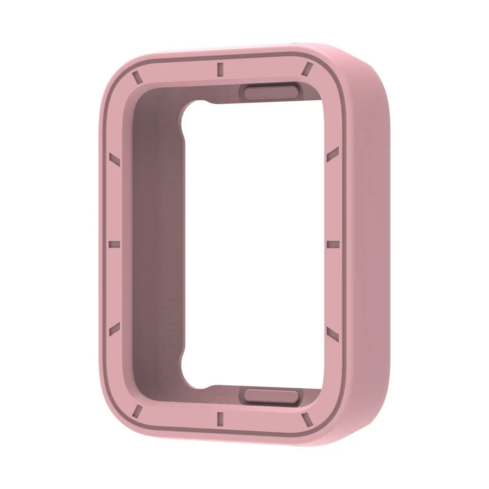 

For Xiaomi Smart Band 9 Pro TPU Case Hollow Protective Frame Watch Cover - Pink