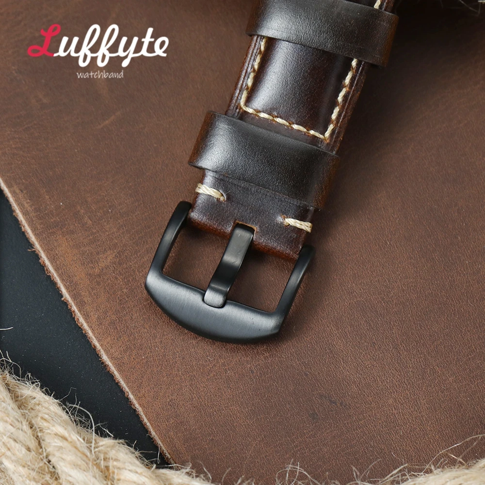 اليدوية خمر الجلود حزام (استيك) ساعة 18 مللي متر 20 مللي متر 22 مللي متر 24 مللي متر 26 مللي متر مع النفط الشمع رئيس طبقة جلد البقر حزام سوار المعصم الفرقة