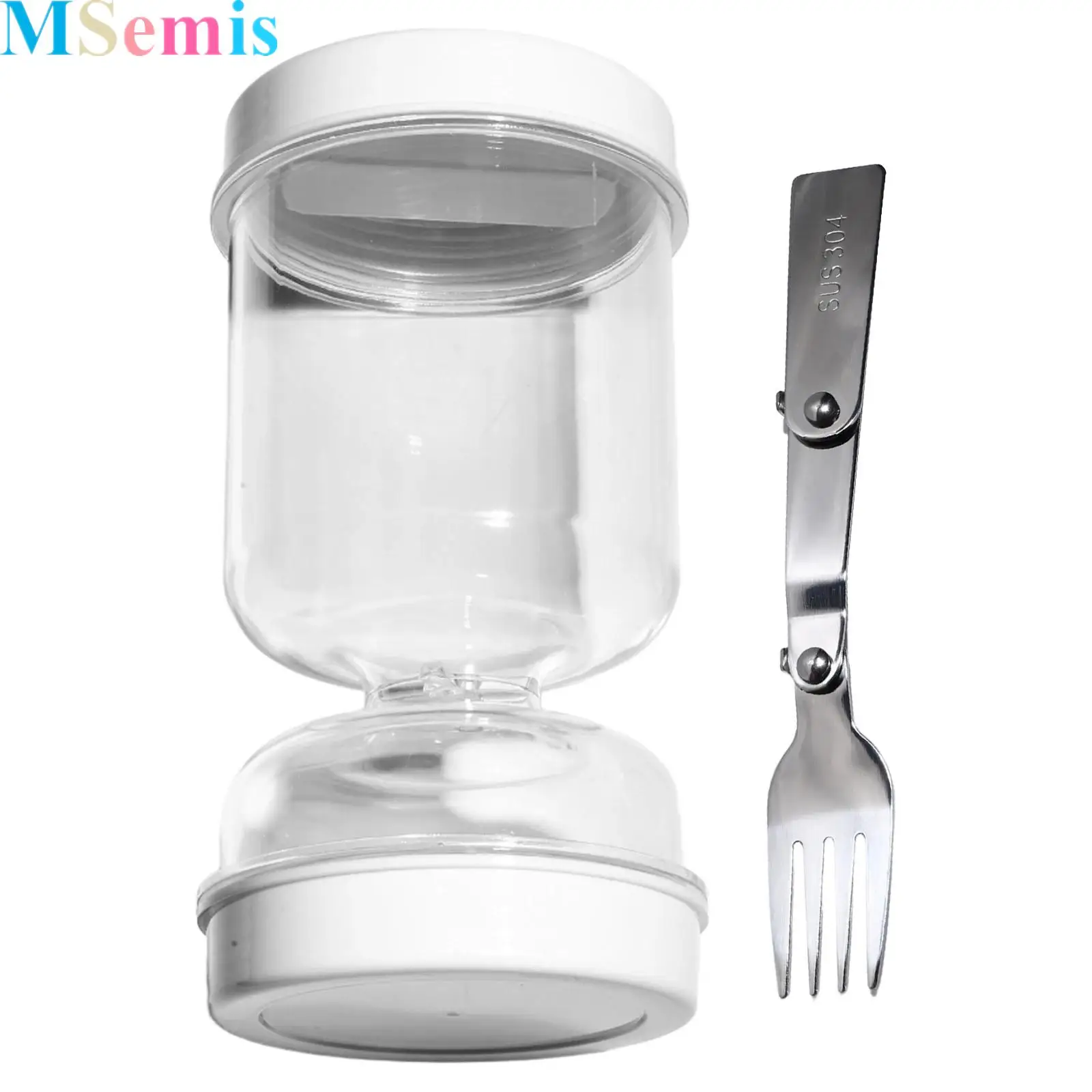 

Food Grade Large Jar Capacity Fully-sealed Dry-wet Separation Pickling Jar with Foldable Fork Tool Supply