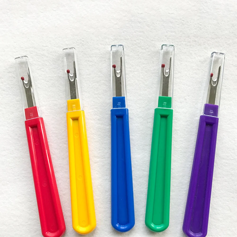 

12Pcs Seam Rippers Plastic Handle Clear Cap Unpicker Sewing Tool Thread Cutter Seam Cutter Sewing Tool