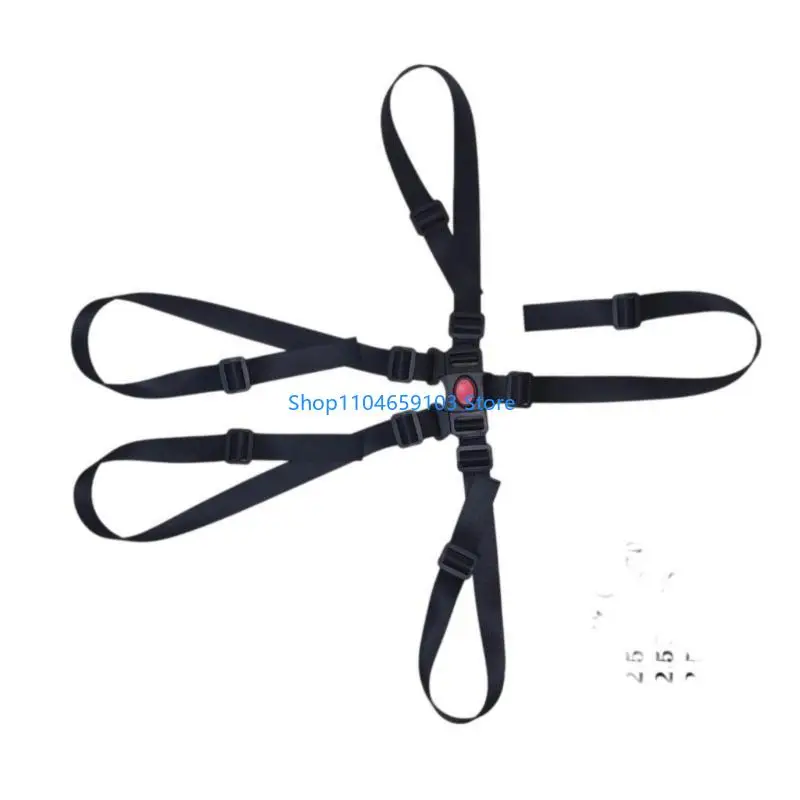 

Polyester Baby Safety Belt 5 Point Harness Strap Suitable for Strollers High Chairs and Seats Buggies Pushchairs