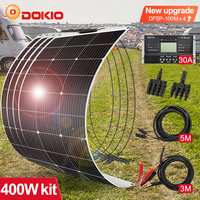 DOKIO 18V 400W Flexible Solar Panel （Sets）For Car/Home/Camping Waterproof Monocrystalline Solar China Charge 12V Battery