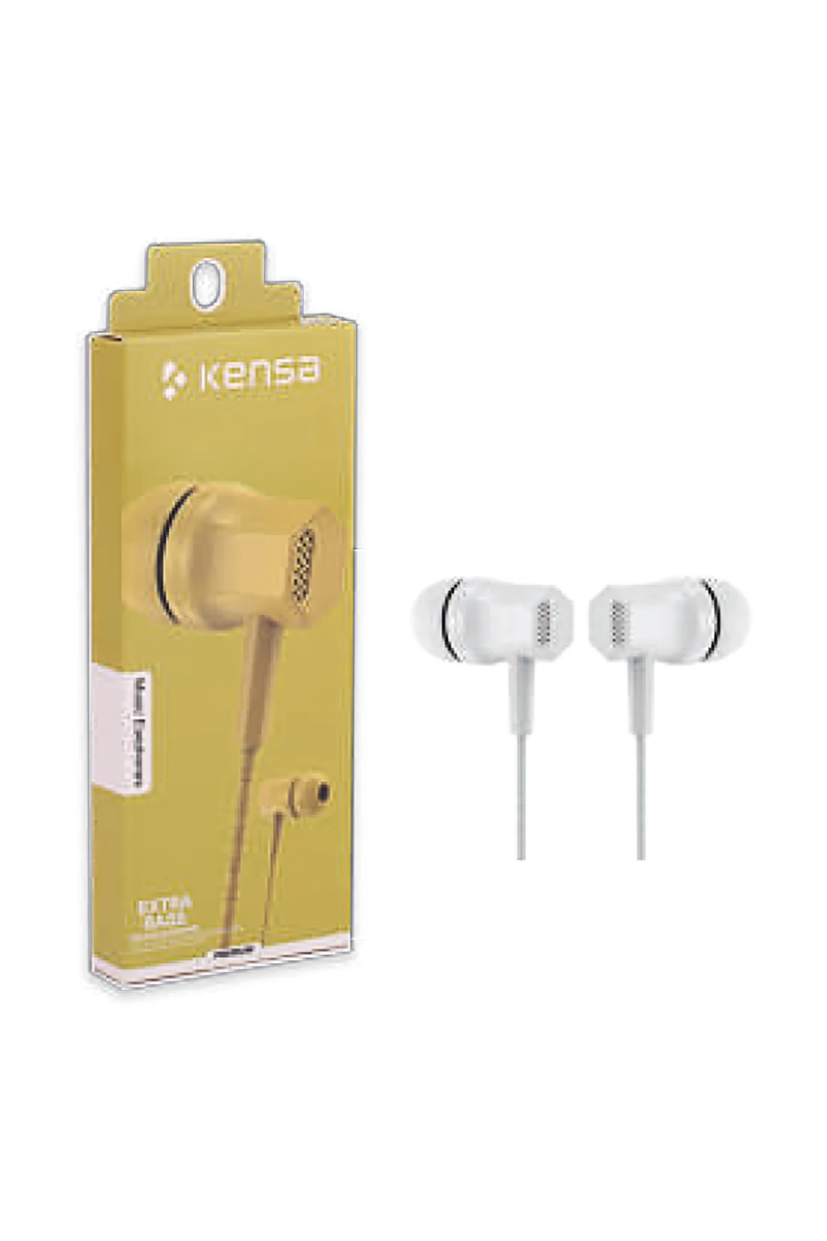 K-185 Wired Headset Earbuds White In-Ear Earphone With Microphone Portable High-Quality Earphone