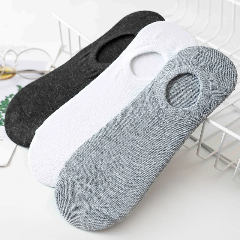 

Fashion Happy Men Boat Soc Silicone Invisible Cotton Socks Male Ankle Sock Slippers 2026 New