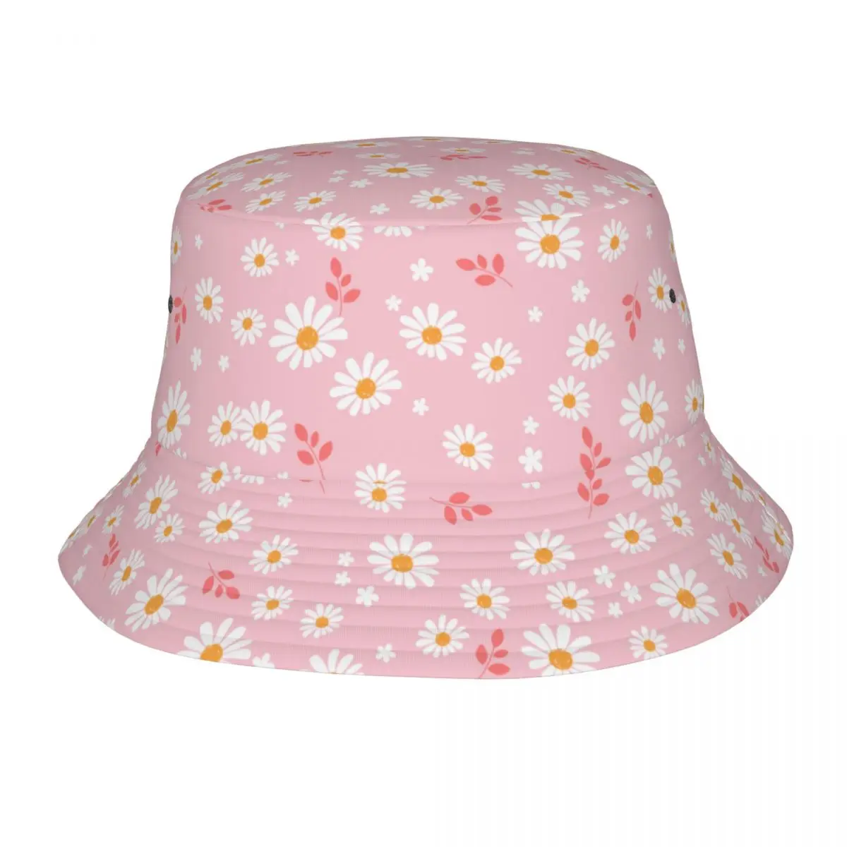 

Custom Pink Daisy Flower Beach Bucket Hat Women Men Unisex Daisies Floral Summer Fisherman's Hat