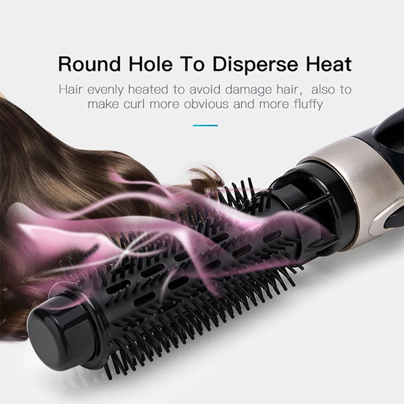 4 In 1 Multifunction Hot Air Hair Brush Electric Rotating One Step Comb Curls Hair Styling Electric Ion Dryer Brush Tool