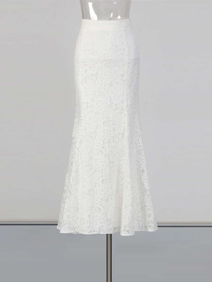 ชุดเซ็ตสองชิ้น CHICEVER สีขาวประดับเลื่อม แต่งปกตั้ง แขนยาว เสื้อแจ็คเก็ตหรูหราสง่างาม พร้อมกระโปรงแฟชั่นใหม่สำหรับผู้หญิง