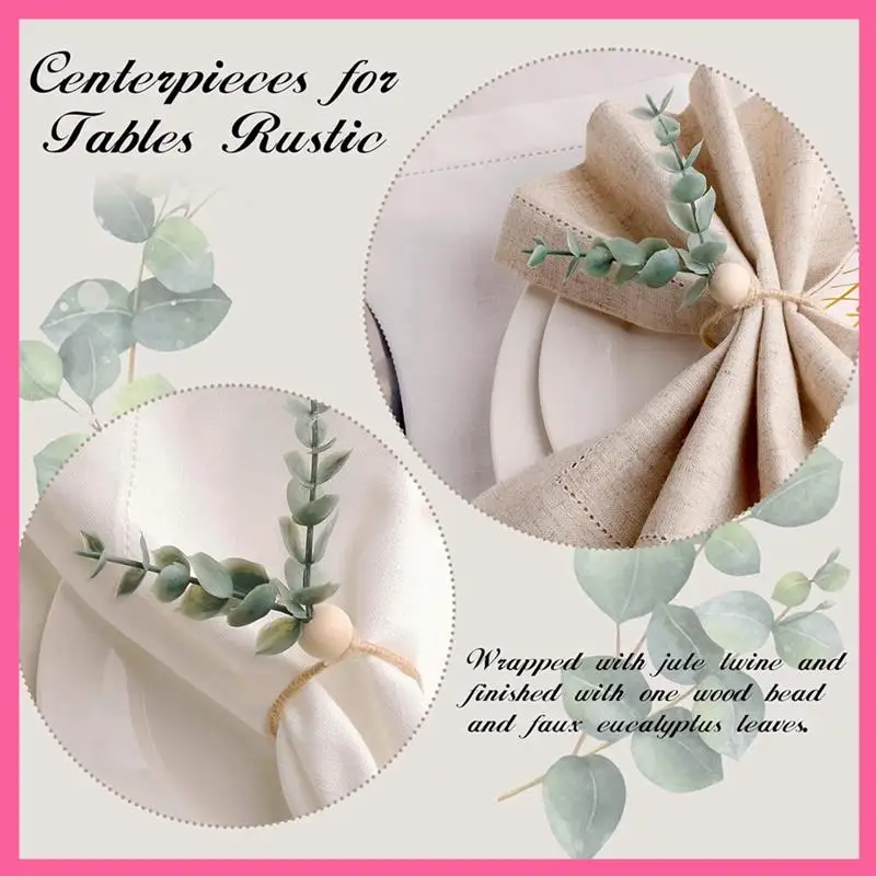 

Christmas Floral Napkin Rings Set Of 24 Spring Easter Ring Holder Silver Napkin Rings