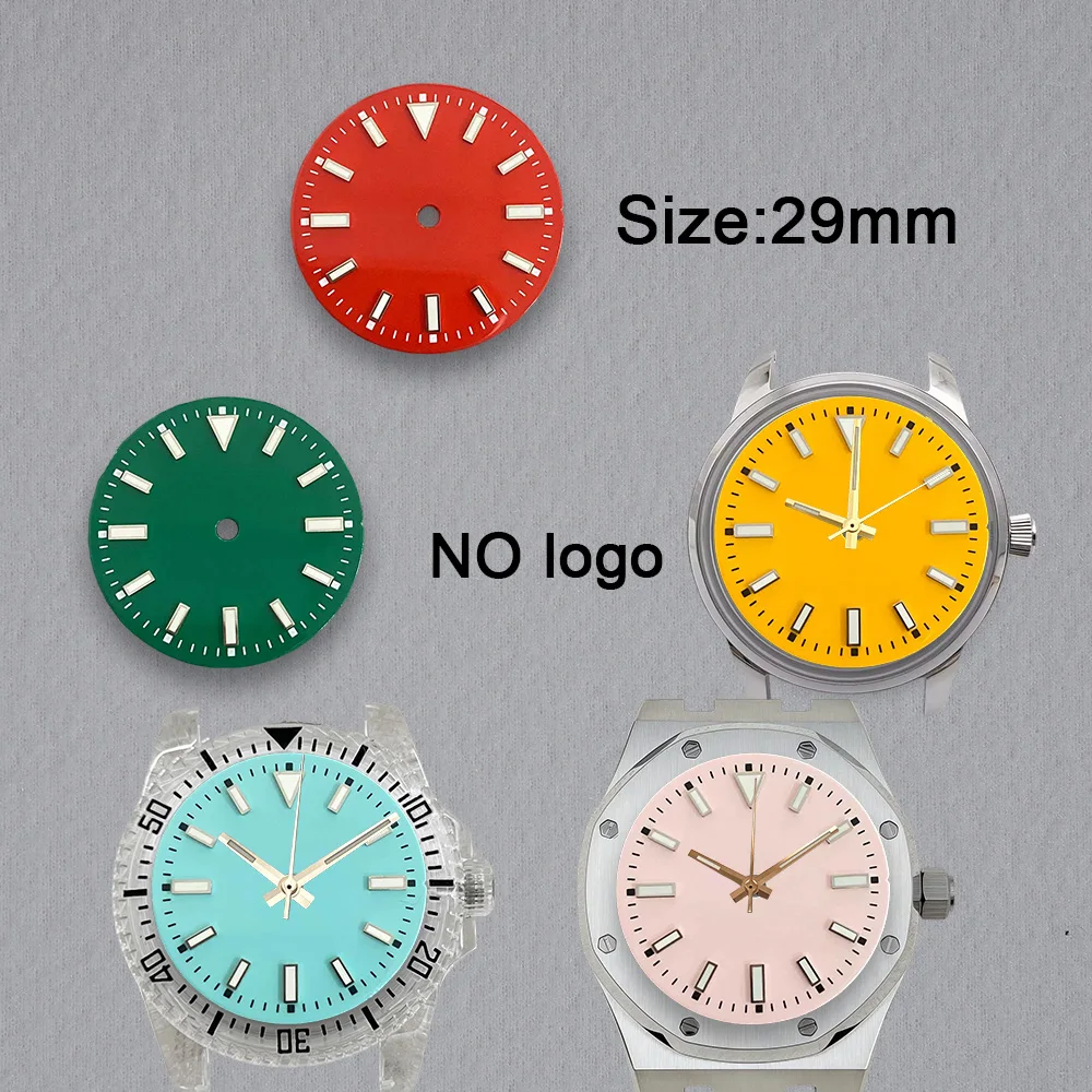 No Logo 29mm Blank Dial For NH35 Movement High-Quality Custom Logo Watch Dials Hands Accessories Repair Tools