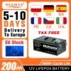 새로운 LiFePO4 배터리 12V 100Ah 200Ah 300Ah 12.8V 24V 리튬인산철 BMS 내장 태양광 보트 운용 무관세 1