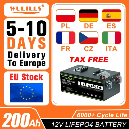 새로운 LiFePO4 배터리 12V 100Ah 200Ah 300Ah 12.8V 24V 리튬인산철 BMS 내장 태양광 보트 운용 무관세