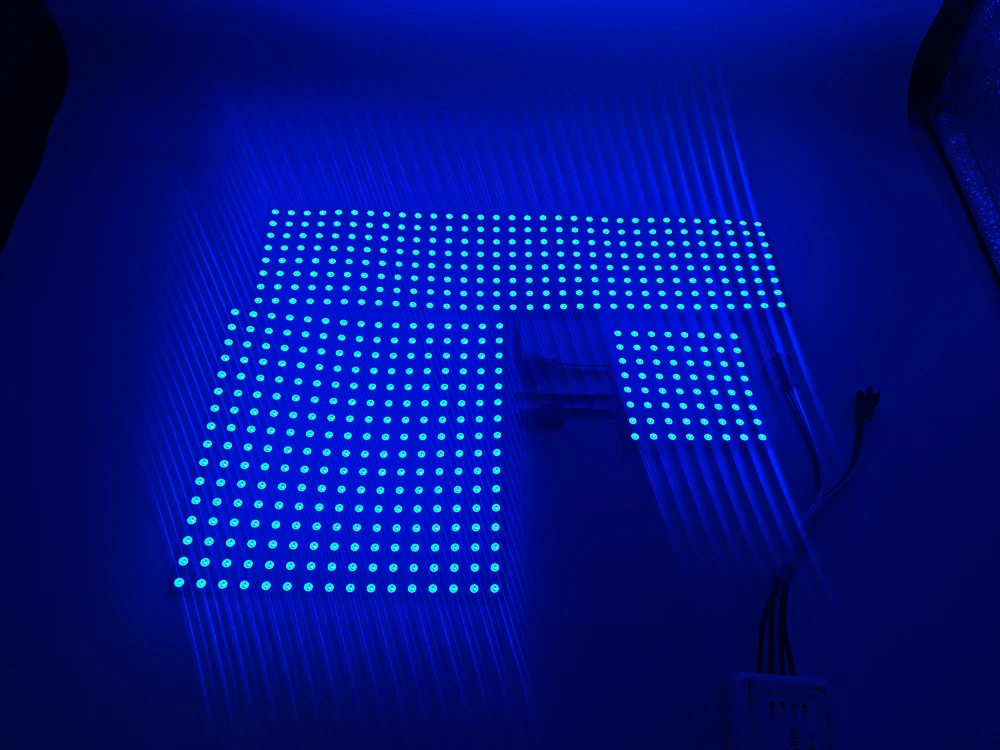 DC12V WS2815 8*8 8*32 16*16 Led Panel 4Pin Individually Addressable 5050 RGB Pixels Matrix Flexible Screen Dual Signal Module
