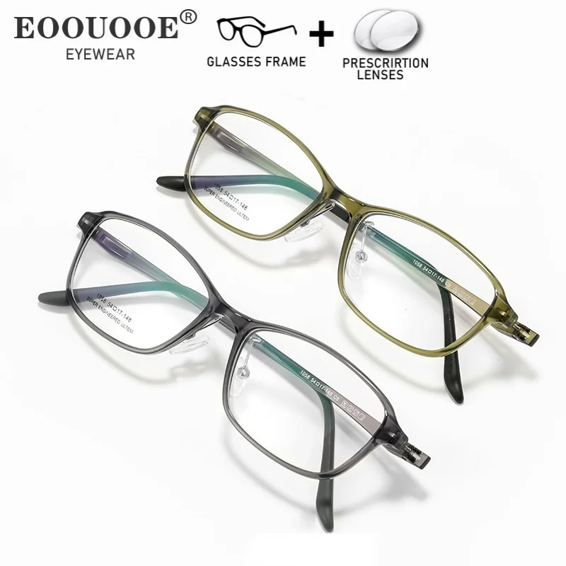 

Ultra Light TR90 Glasses Frame With Prescription Lenses Filter Blue Light Aspherical Myopia Hyperopia Progressive Men Eyewear