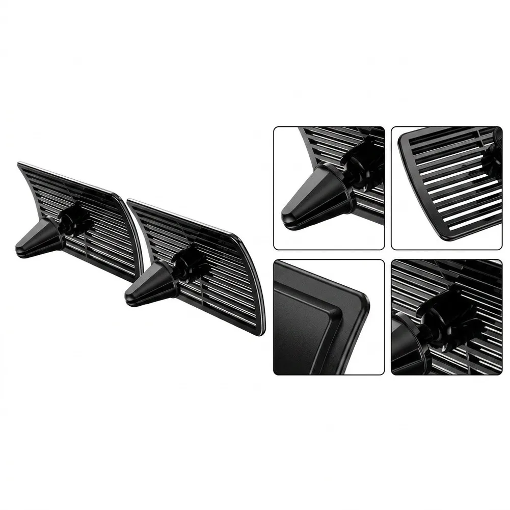 2Pcs Car Air Conditioning Vent Deflector 360 Degree Adjustable Airflow Direction Extender Heat Resistant Wind /Blaster For Most