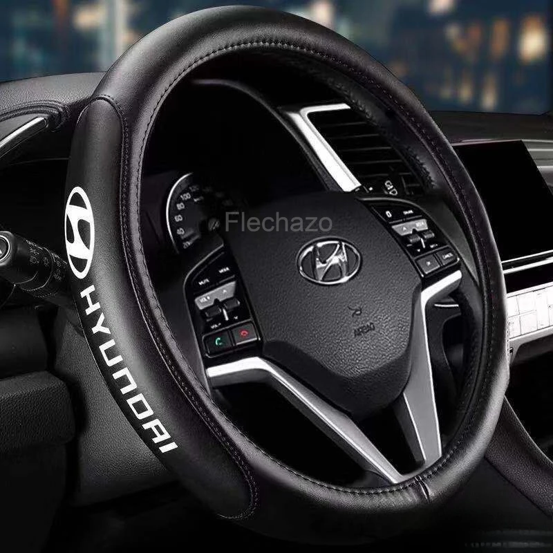 Funda para volante de coche, cubierta protectora antideslizante, accesorios para coche, para hyundai i10 i20 i30 i40 ix35 N line Kona Santafe Tucson