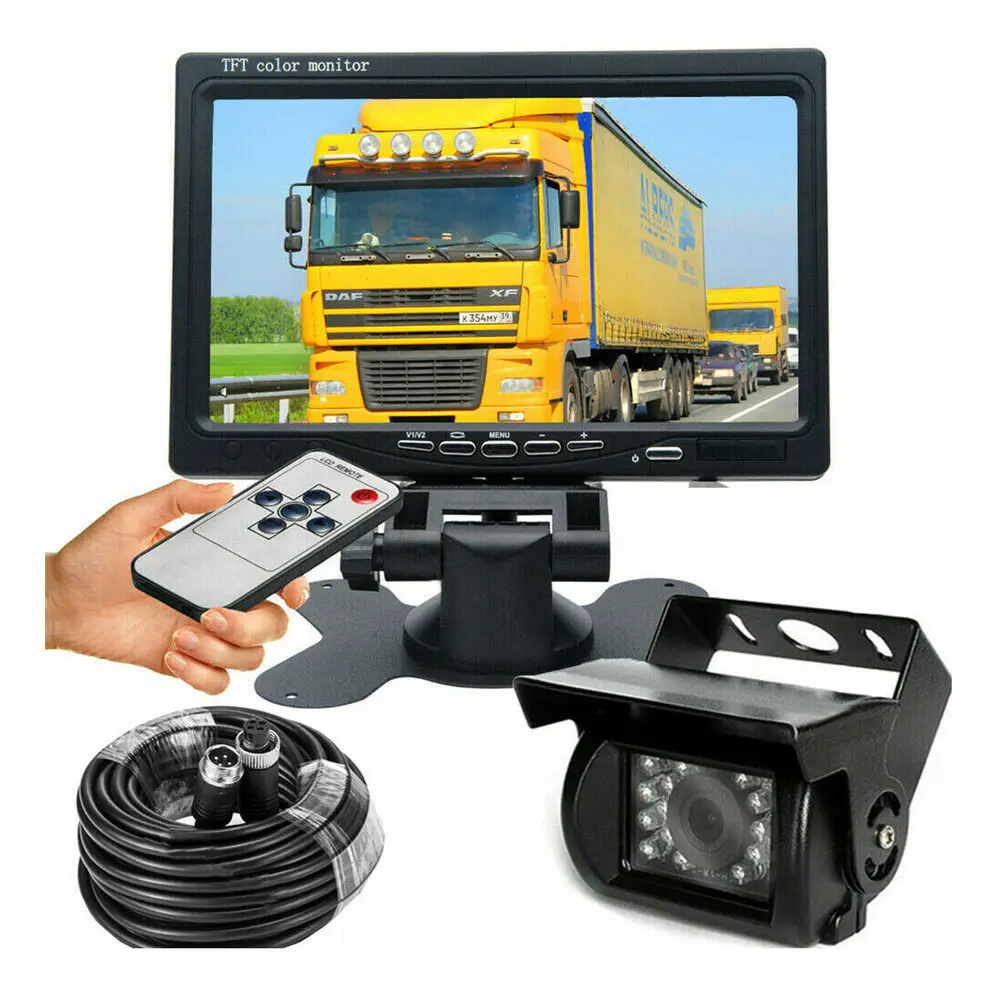 

Car Reversing Camera 7" TFT LCD Monitor Truck Bus Van Rear View Wired Kit 10M