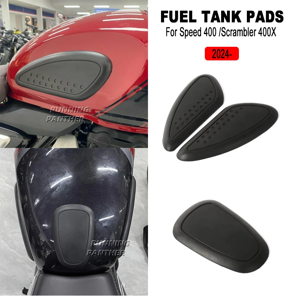 For Speed SPEED 400 For Scrambler 400X 2024 2025 Motorcycle New Rubber Fuel Tank Sticker Pad Anti Slip Traction Decal Kit