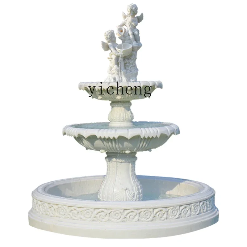 

ZK flowing water fountain garden water feature decorative figure sculpture floor ornament fairy garden