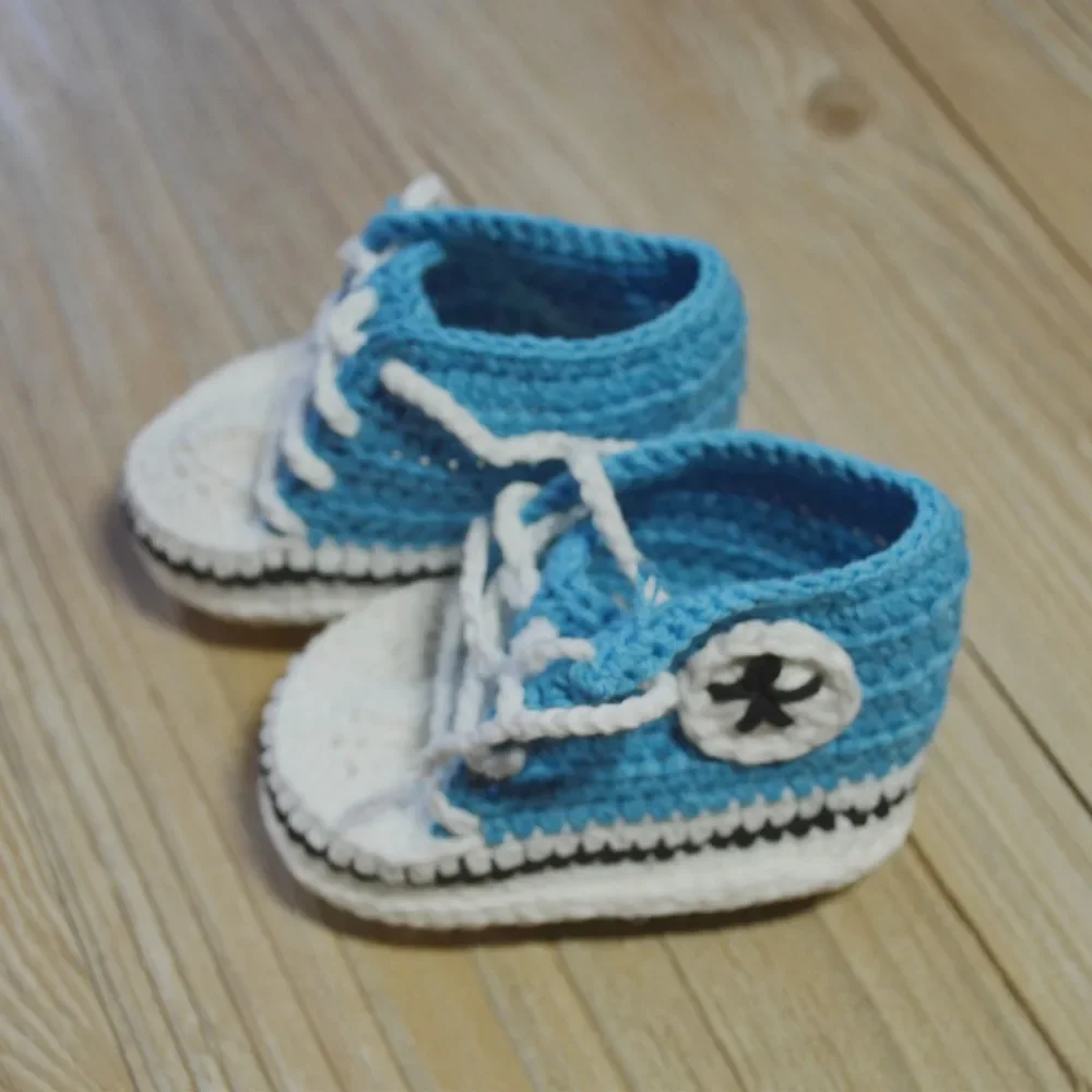 Handmade Baby Crochet Booties | Baby Sports Shoes | Select Size 9cm 10cm 11cm | Free Shipping