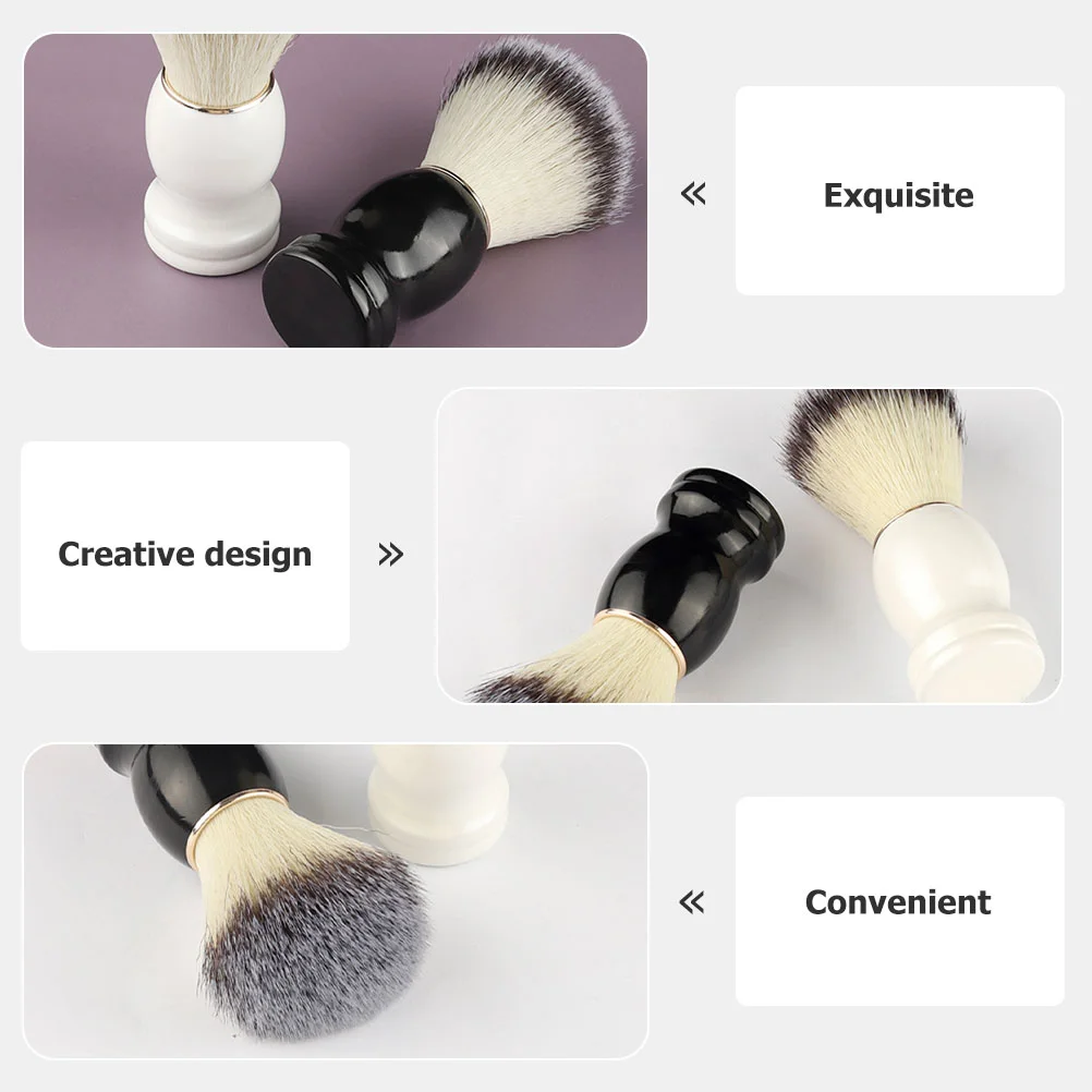 Beard Shaving Brush Makeup brushes Wooden Handle Bristle Hair Salon Barber Soap Foam Shave Men Facial Cleaning Tools